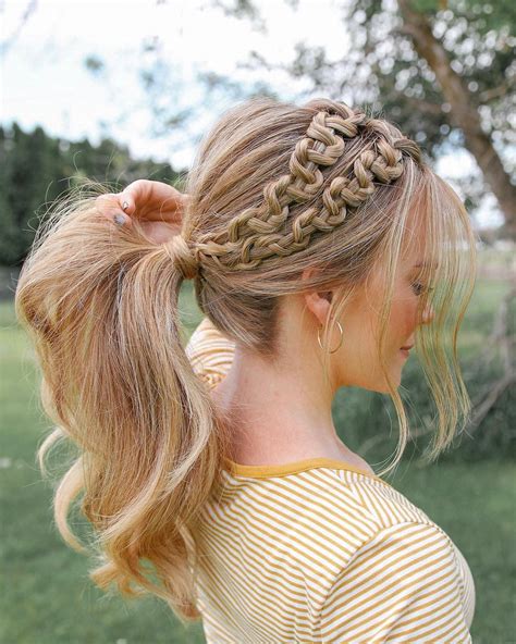 Braided Ponytail Elegance cute hairstyles