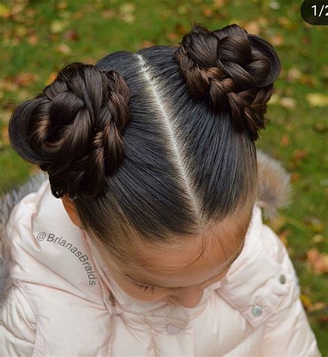 Braided Space Buns cute hairstyles