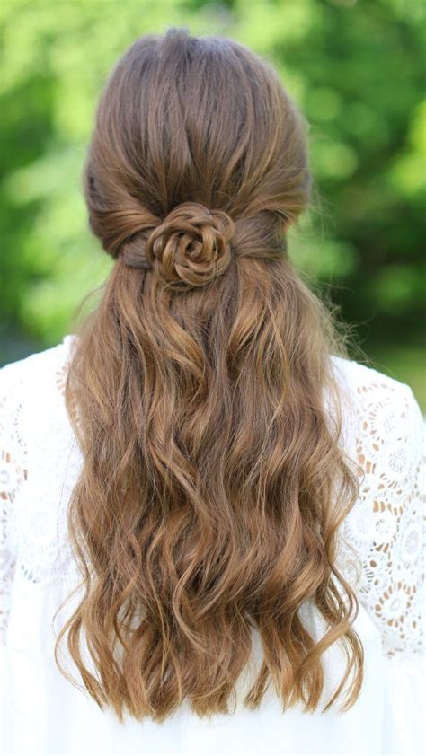 Floral Half-Updo cute hairstyles