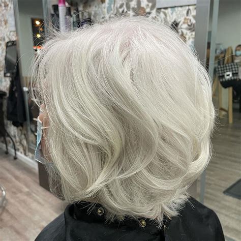 Layered Silver Bob hairstyles