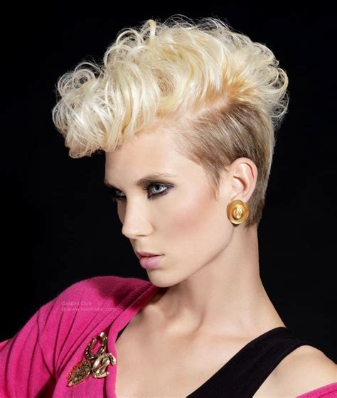 Modern Blonde Mohawk 80s hairstyles