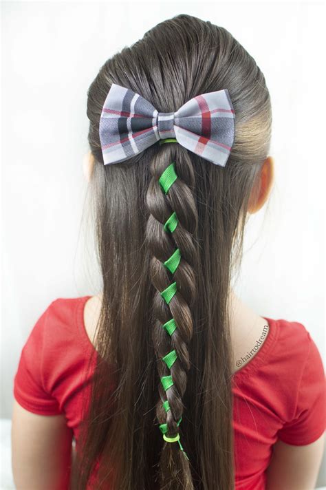 Ribbon Braided Hairstyle cute hairstyles