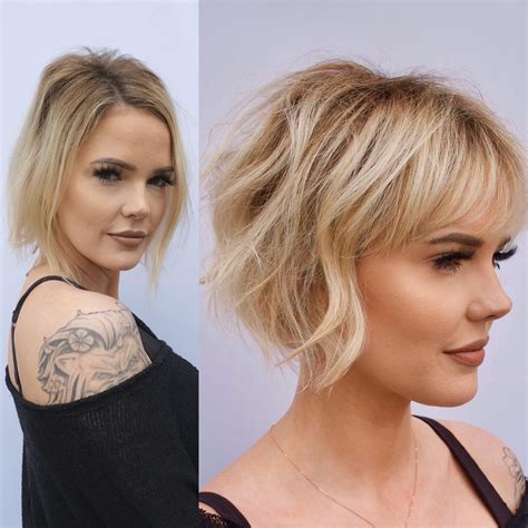 Textured Blonde Bob hairstyles