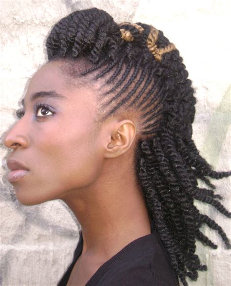 Twist Braid Mohawk hairstyles