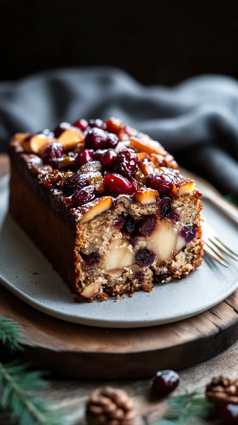 A Slice of Sweet Bliss: Apple-Cranberry Cake Delight!