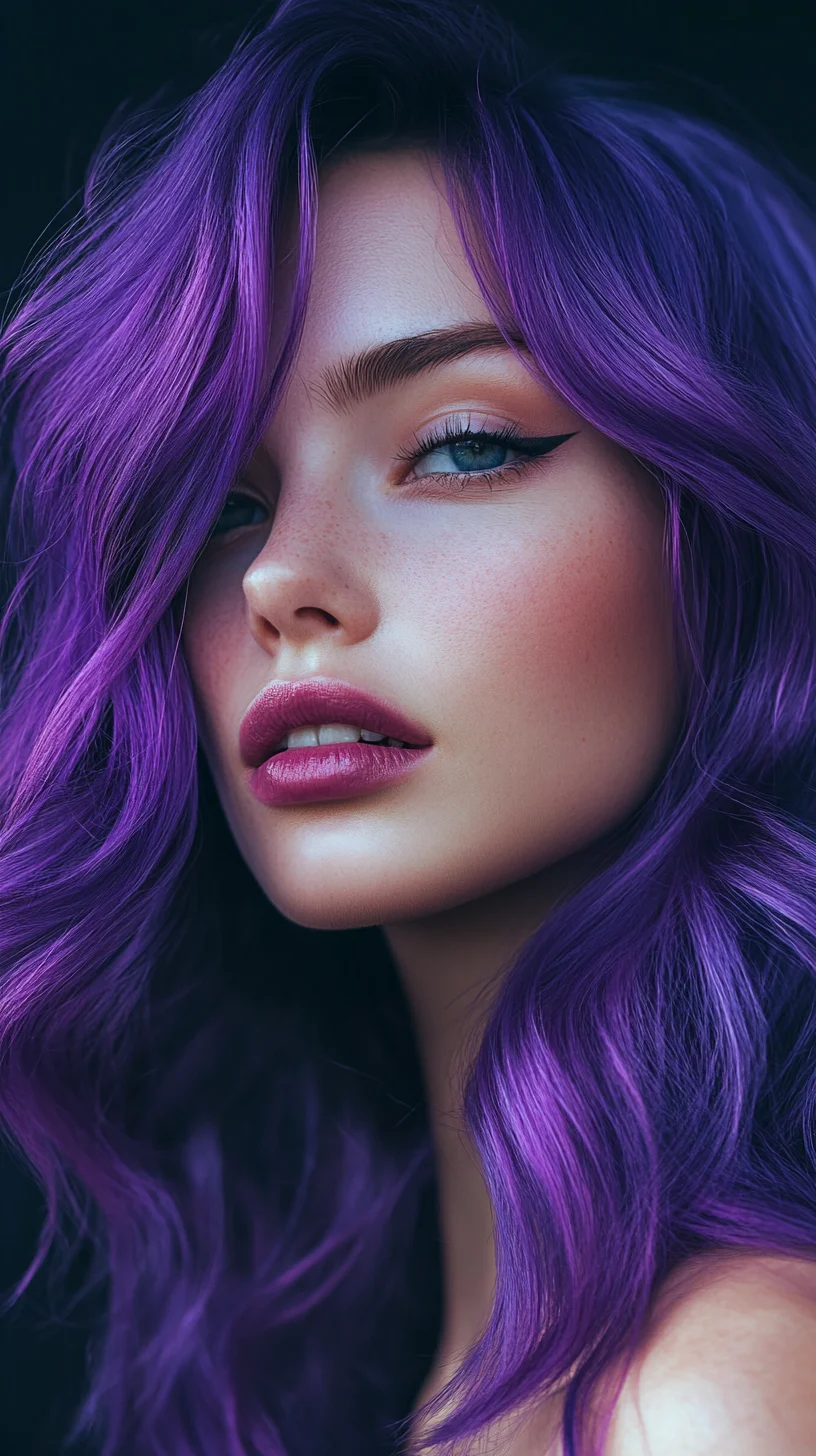 Bold and Beautiful: Embrace Vibrant Purple Waves for a Standout Look