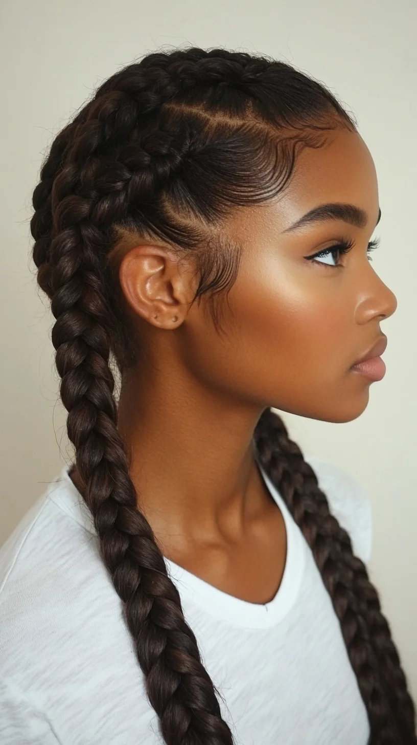 Bold and Beautiful: The Classic Double Dutch Braid for Effortless Elegance