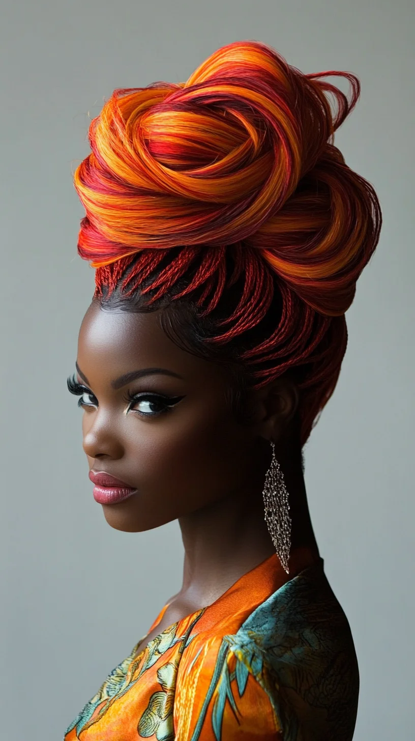 Bold and Beautiful: The Fiery Updo That Turns Heads