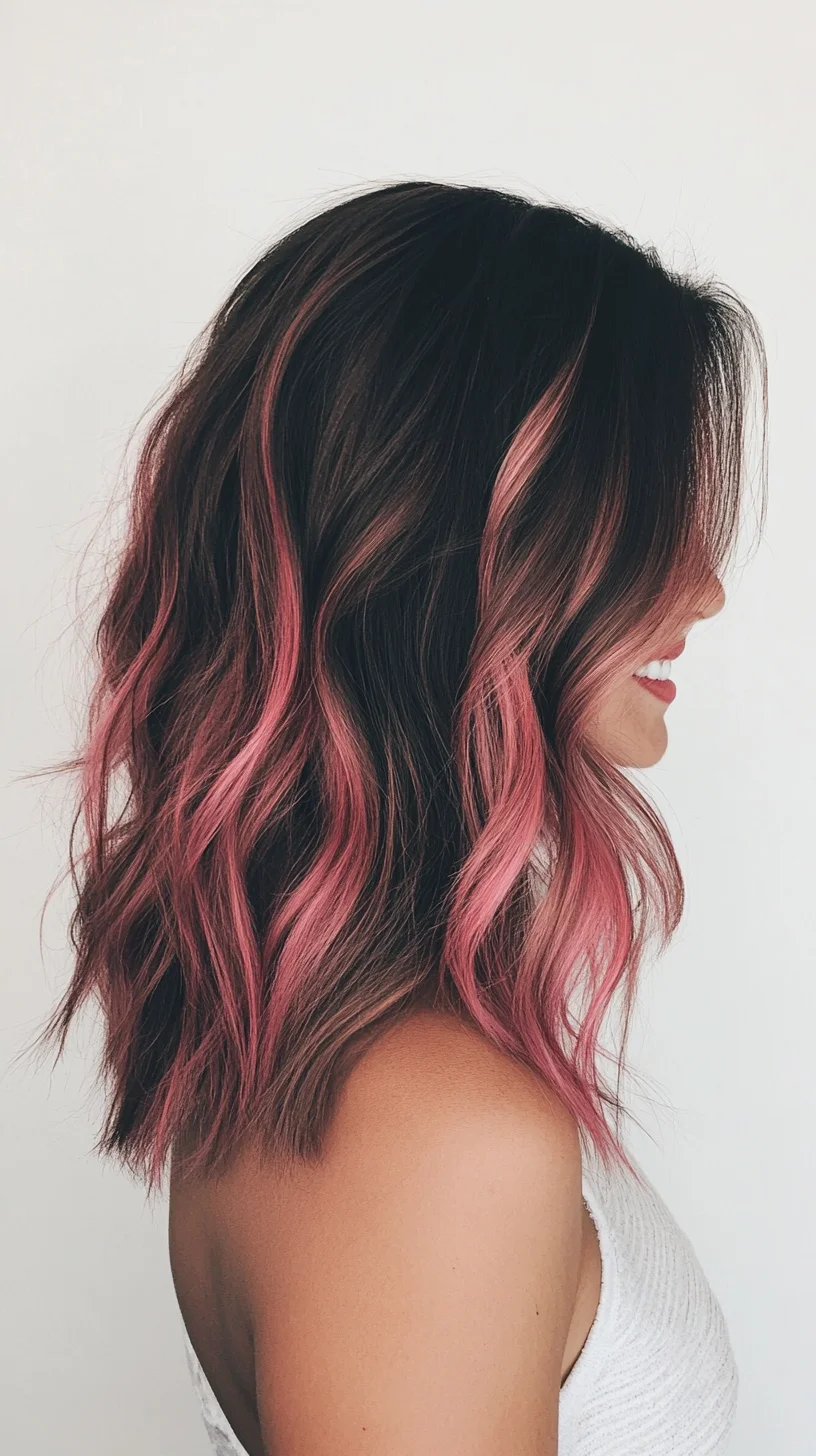 Bold and Beautiful: The Playful Pink Ombre Lob