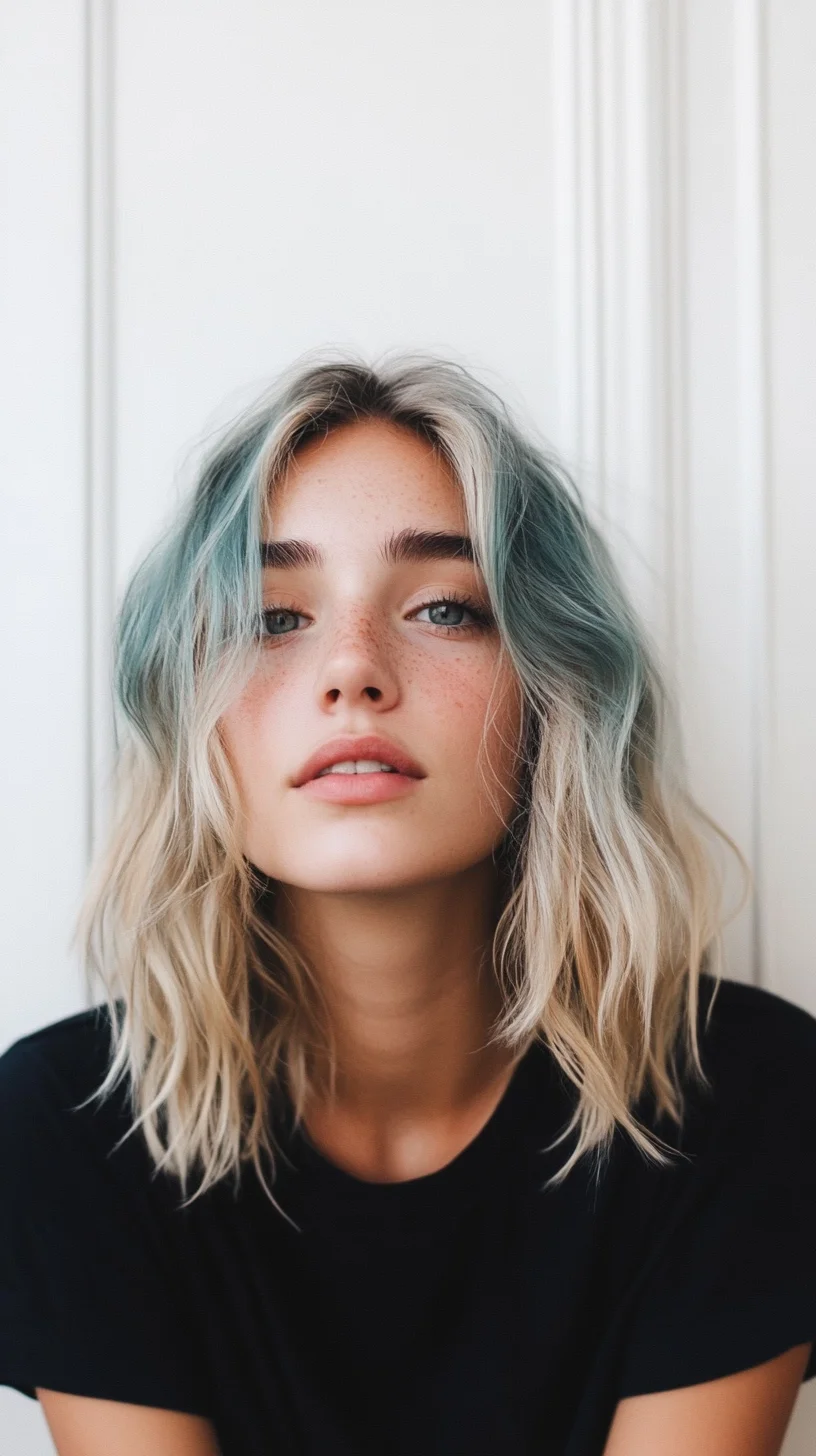 Bold and Breezy: The Edgy Ombre Bob with Soft Waves