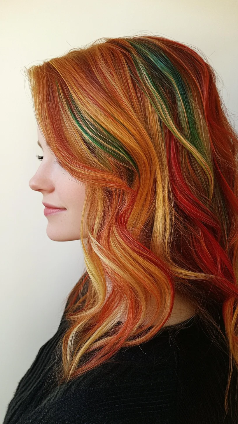 Bold and Bright: A Fiery Fusion of Colorful Waves