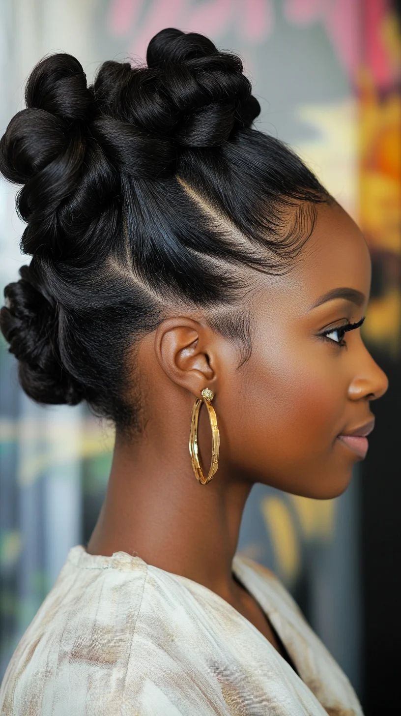 Bold and Chic: The Elegant Double Bantu Knots Updo for Every Occasion