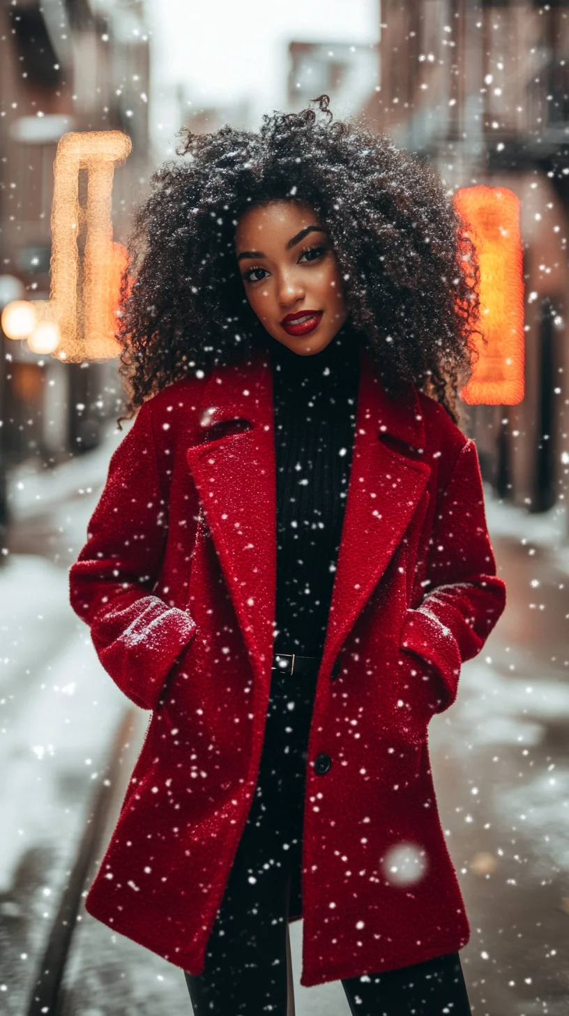 Bold and Cozy: Elevate Your Winter Style with a Red Statement Coat