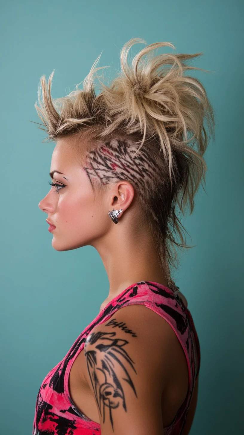 Bold and Edgy: The Ultimate Mohawk with Artistic Flare