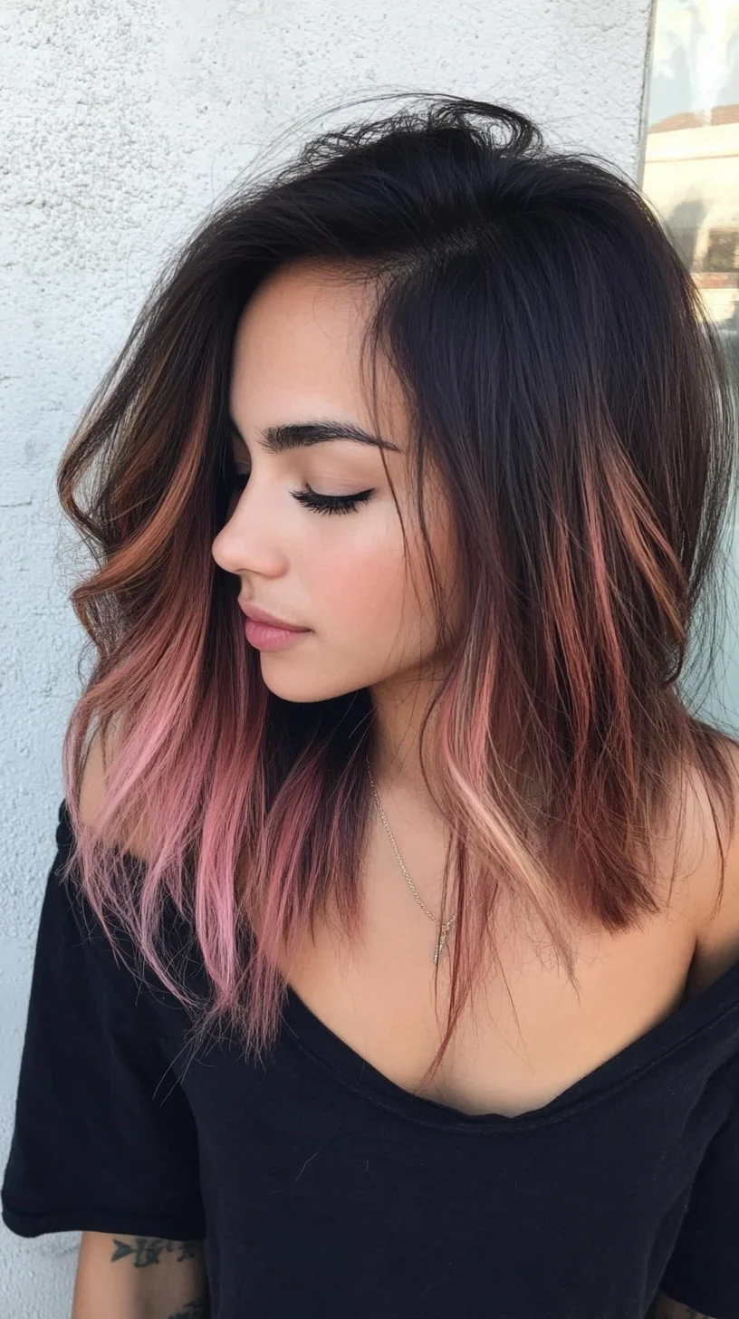 Bold Blend: Effortless Ombre with Flirty Waves