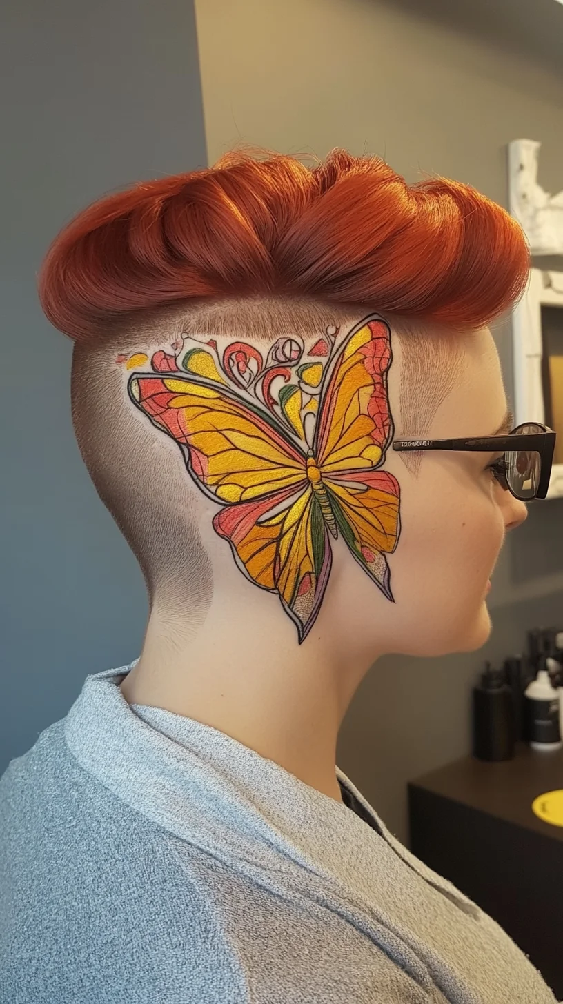 Bold Butterfly Art: A Stunning Statement Hairstyle for the Fearless Fashionista