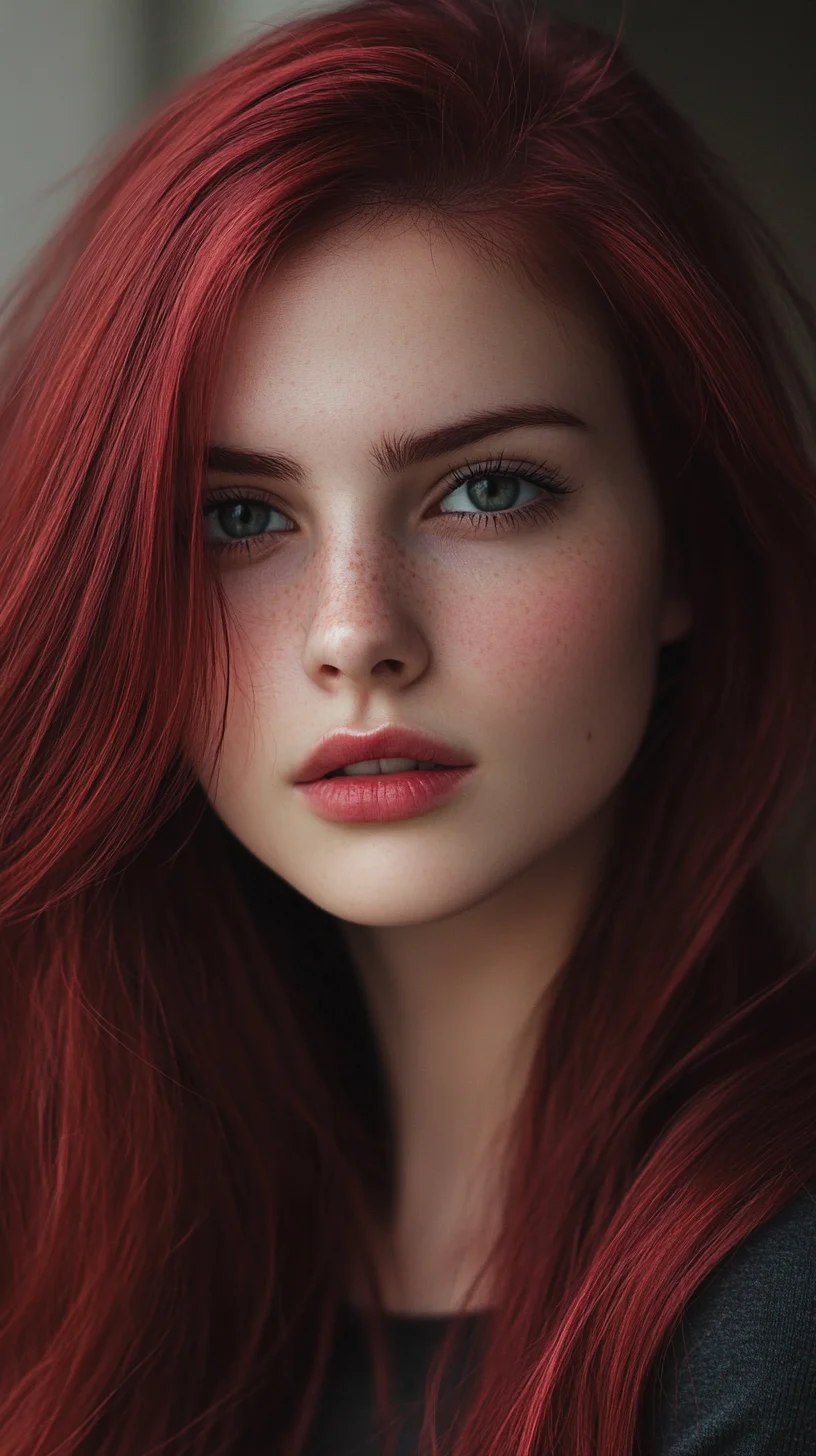 Bold Red Elegance: Embracing Vibrant Locks for a Striking Look