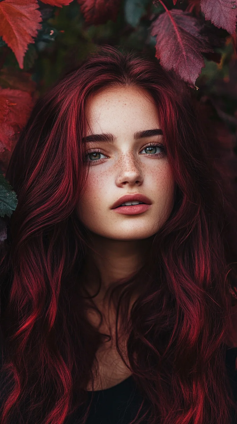 Bold Red Waves: Embrace a Fiery and Dynamic Hairstyle