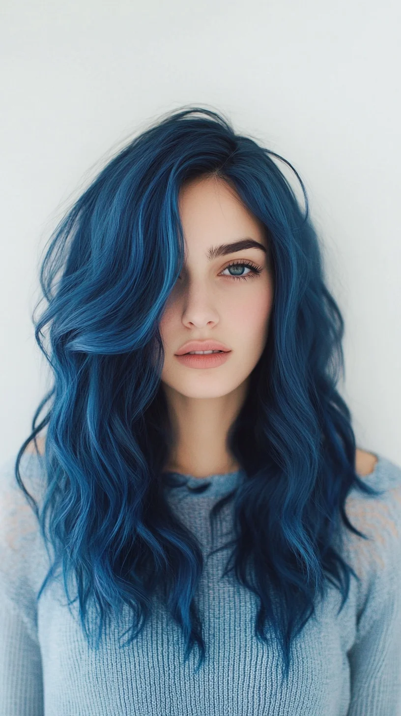 Bold Waves: The Allure of Vivid Blue Locks