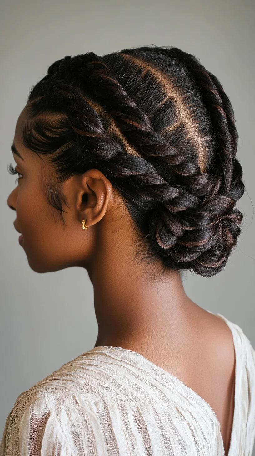 Braid-Infused Bun: Elevate Your Look with a Chic, Twisted Updo