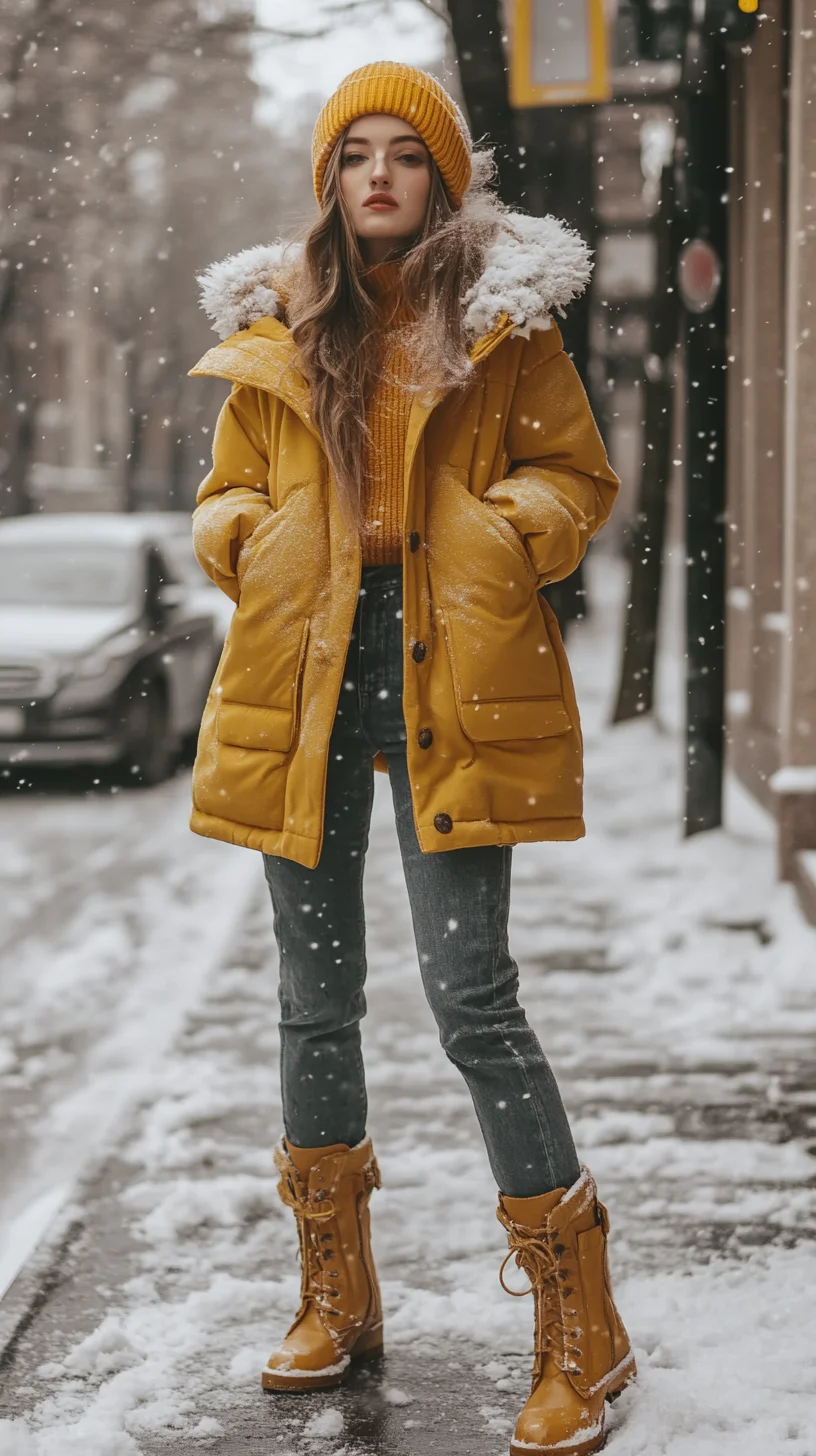 Brighten Up Winter: Chic Layers in Sunshine Yellow for Cold Days