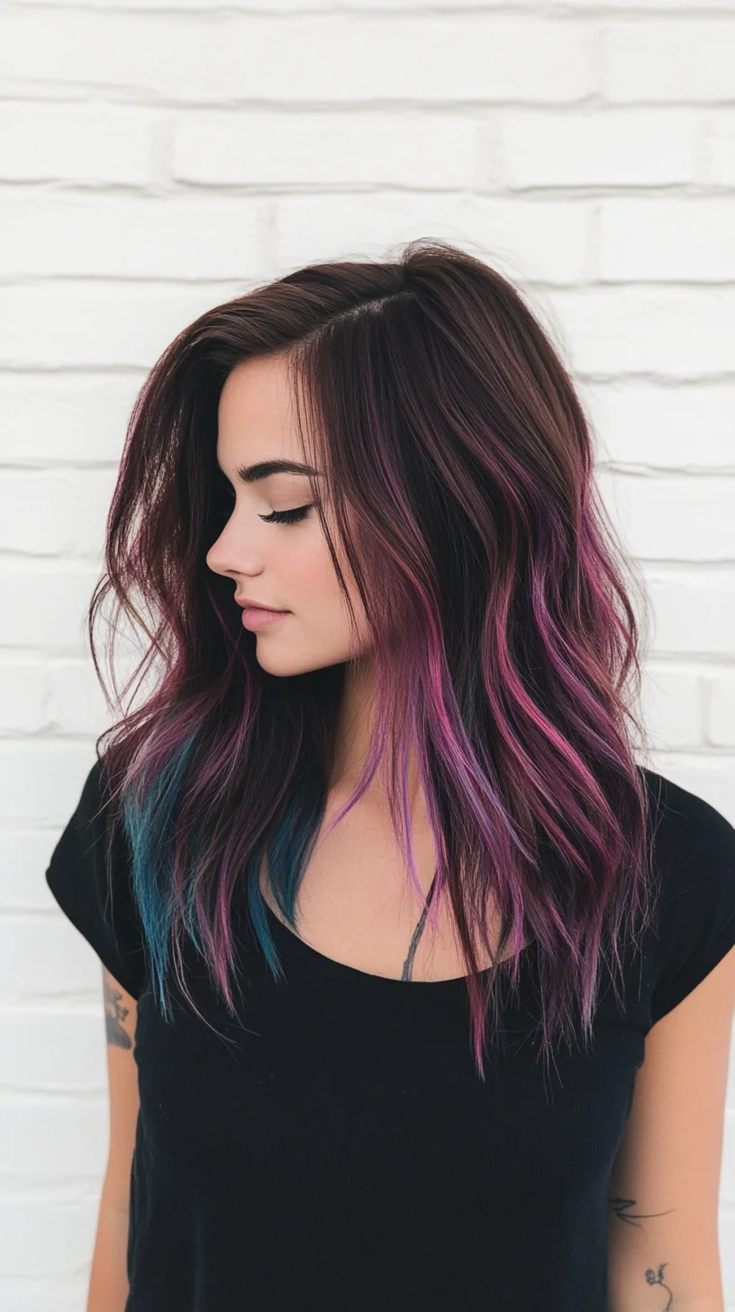 Captivating Colors: A Playful Layered Look with Bold Highlights