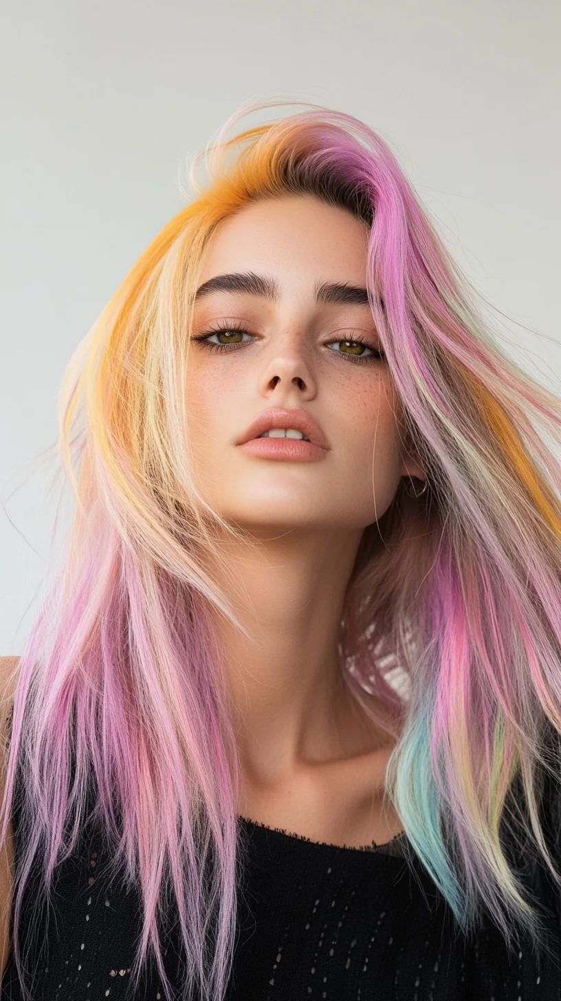 Captivating Pastel Dreams: A Playful Blend of Color and Texture