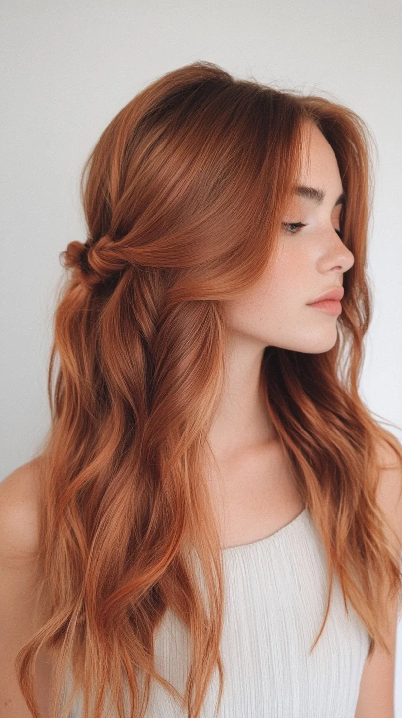 Captivating Waves: The Effortlessly Elegant Half-Up Hairstyle