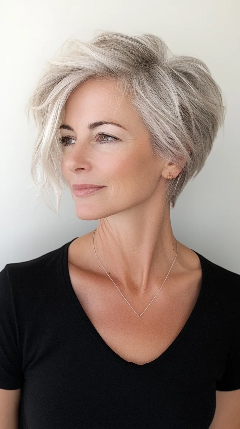 Catchy 
Chic and Effortless: The Modern Textured Pixie Cut