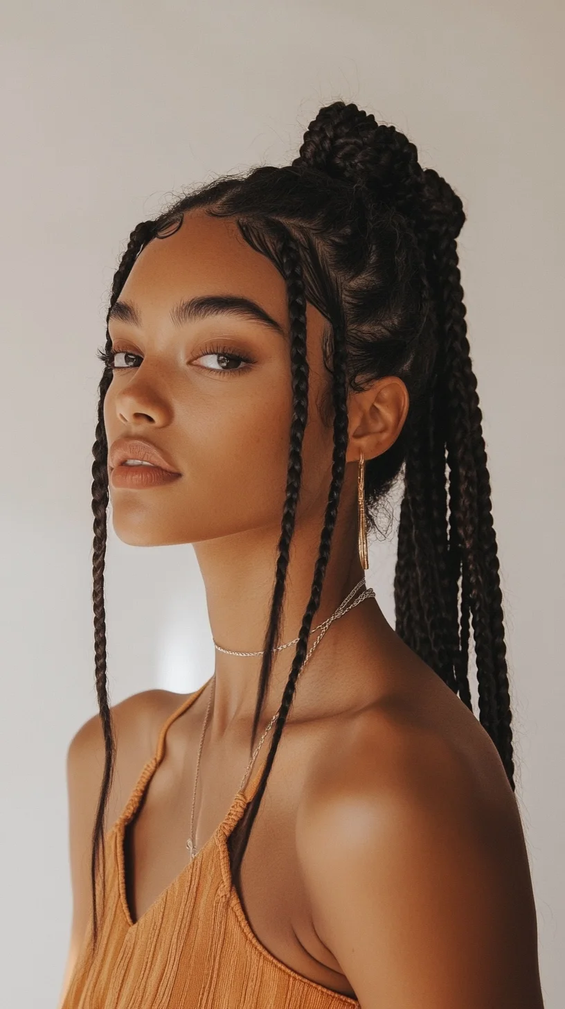 Catchy 
Chic Braided Masterpiece: Elevate Your Style with Effortless Elegance