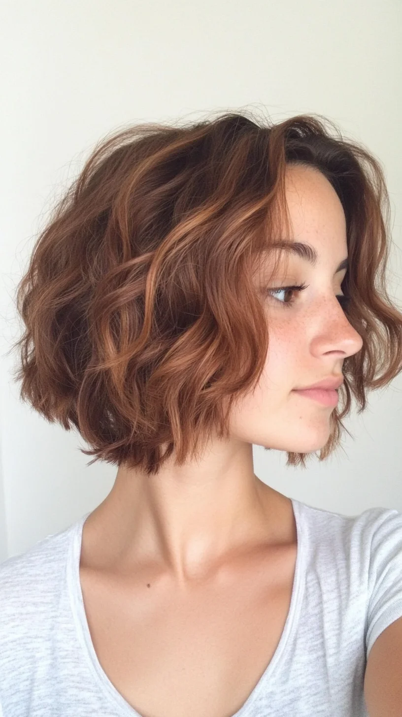 Catchy 
Effortless Elegance: The Chic Textured Bob with Lively Waves