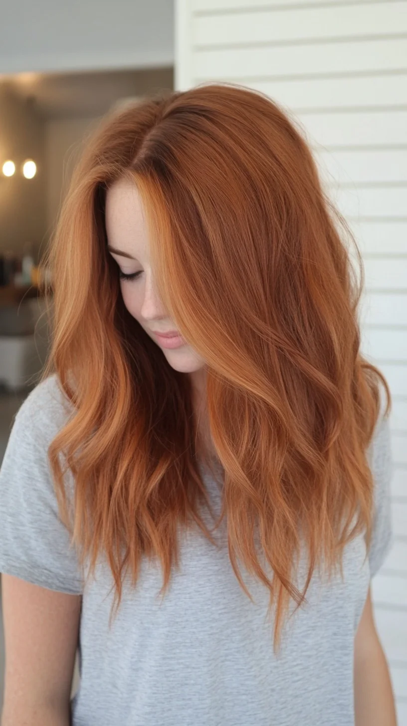 Catchy 
Effortless Waves: The Go-To Copper Mane for a Stunning, Lively Look

 Detailed