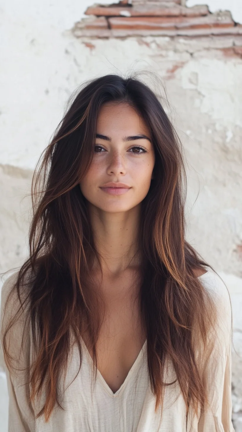 Catchy Effortless Waves: The Ultimate Long Layered Hairstyle for Natural Beauty