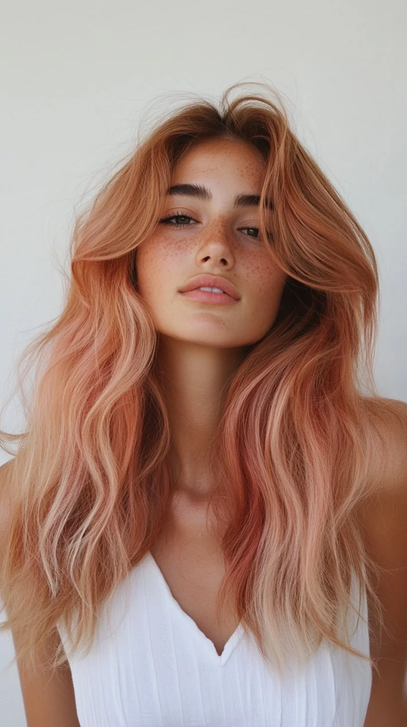 Catchy 
Effortlessly Chic: Embrace the Romantic Blend of Soft Waves and Sun-Kissed Color