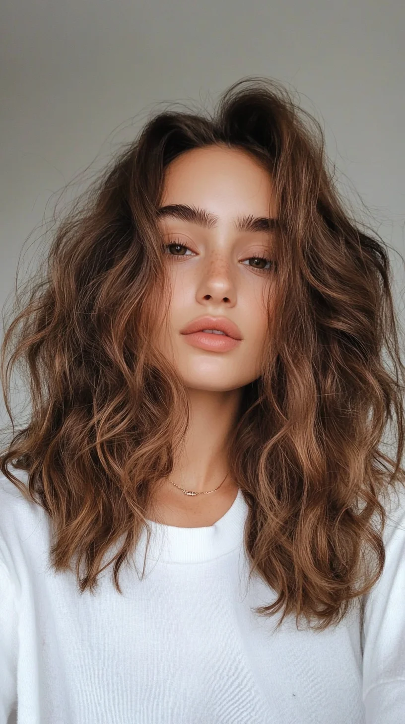 Catchy Effortlessly Chic: The Perfect Wavy Lob for a Natural Glam Look