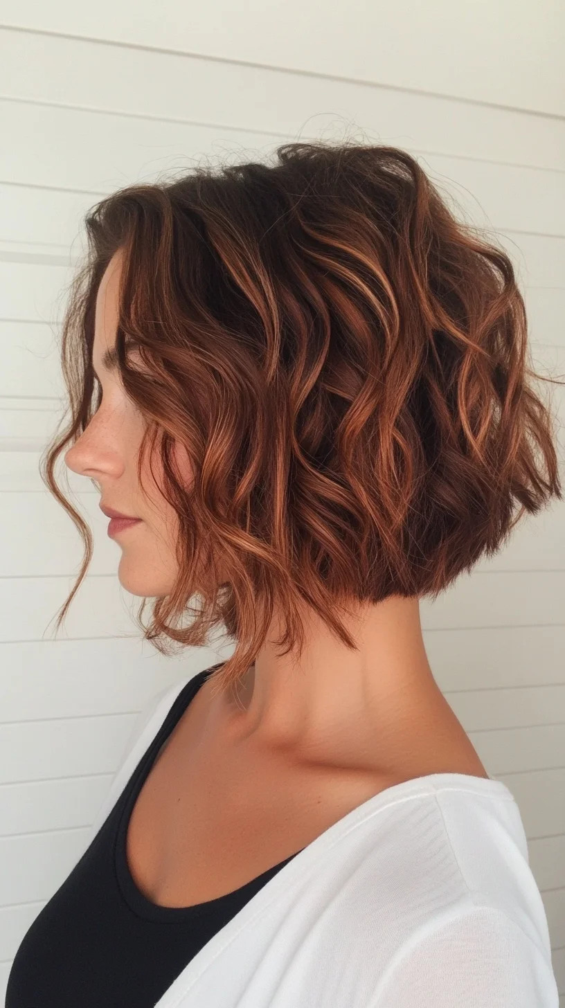 Catchy 
Effortlessly Chic: The Textured Bob with Stunning Waves