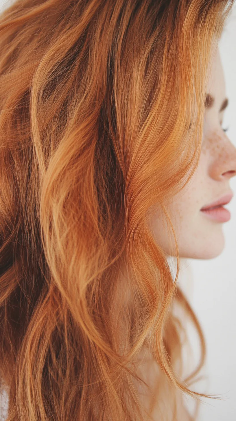 Catchy 
Radiant Waves: Embrace Vibrant Copper for Effortless Elegance