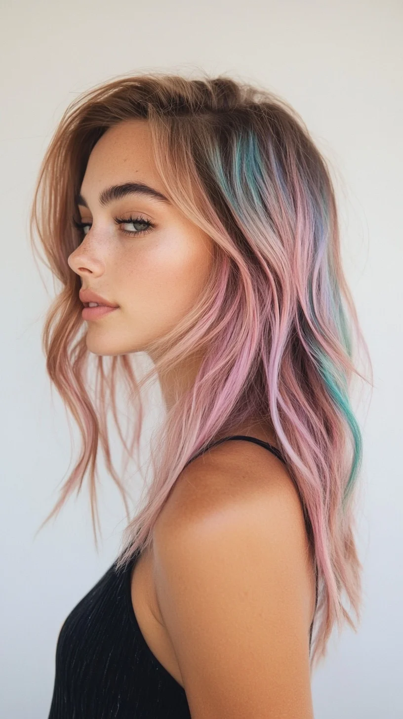 Catchy 
Whimsical Waves: Embrace Pastel Beauty with a Radiant Twist!