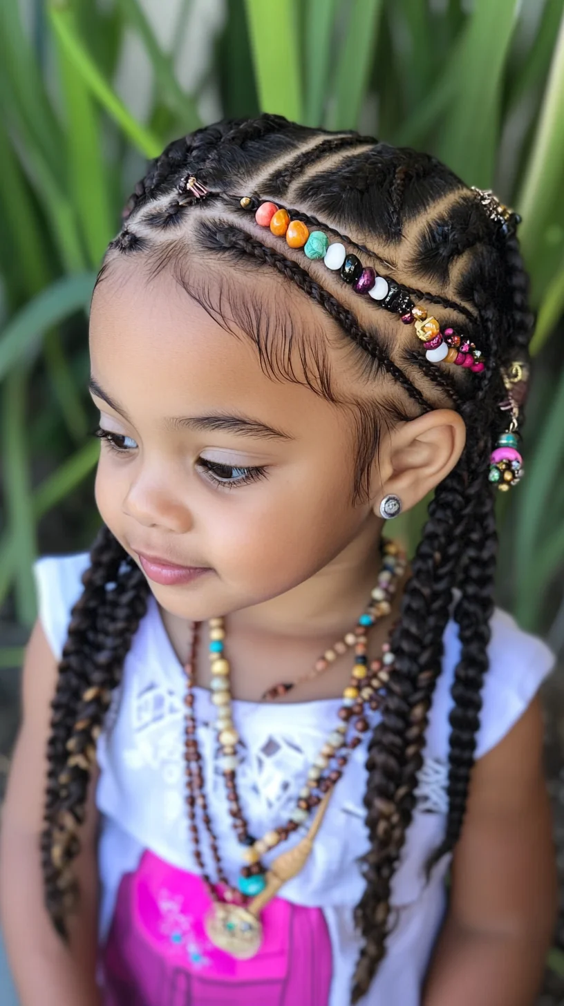 Charming Braids with Colorful Beads Perfect for Playful Styles