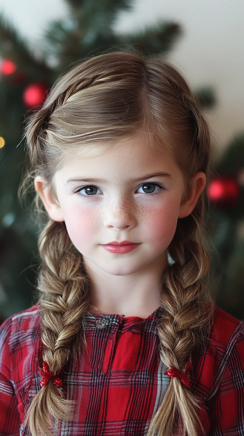 Charming Double Braids: A Playful and Elegant Hairstyle for Little Ones