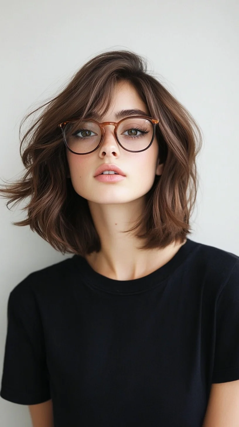 Chic and Effortless: The Textured Bob with Soft Bangs