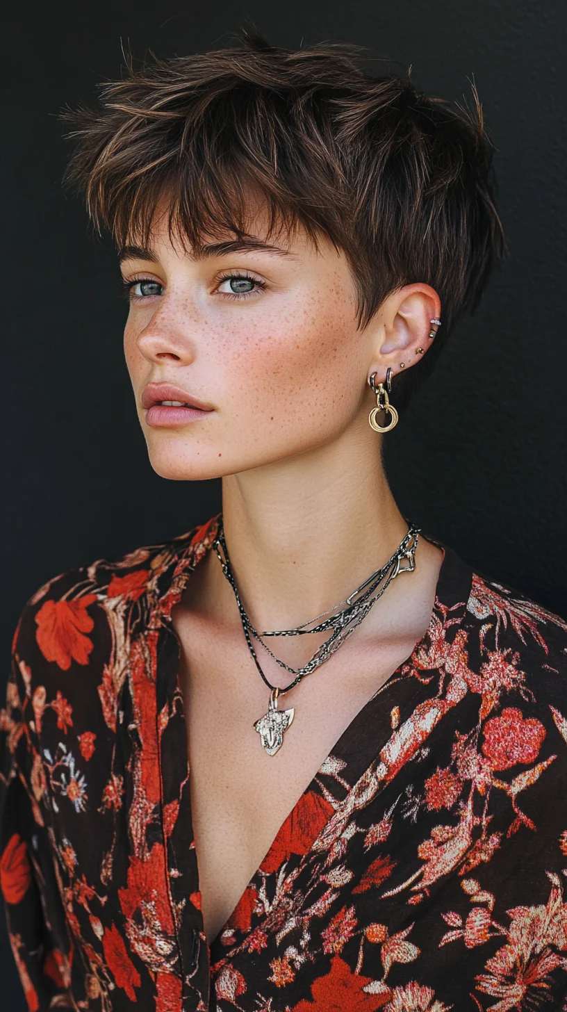 Chic and Effortless: The Textured Pixie Cut with a Modern Edge