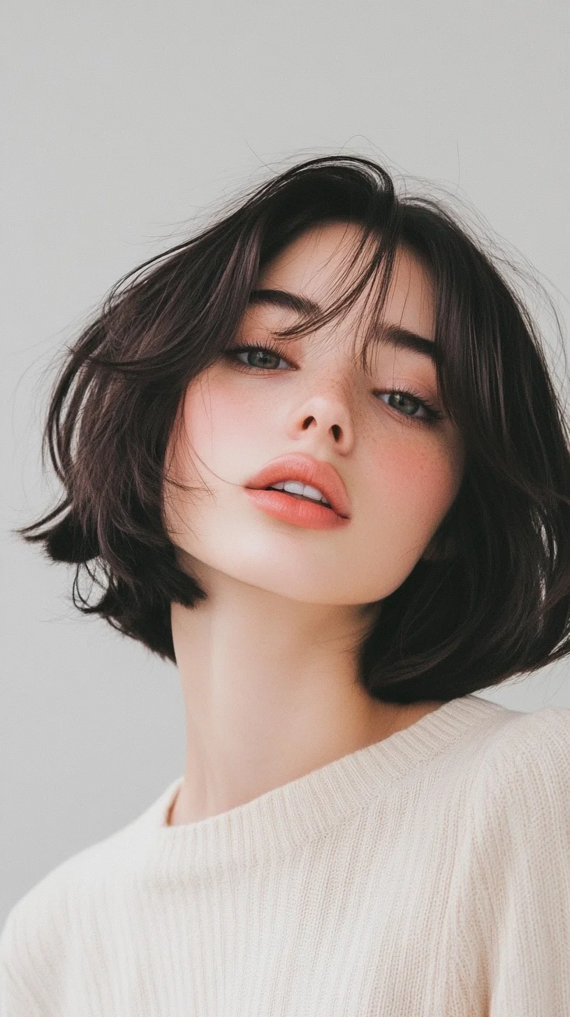 Chic and Effortlessly Tousled Bob: A Timeless Look