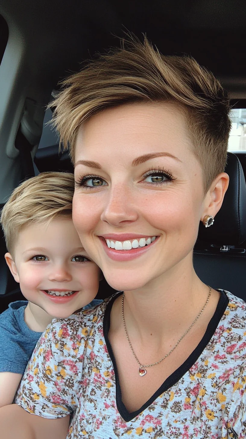 Chic and Playful Pixie Cut: Effortless Style for the Modern Mom