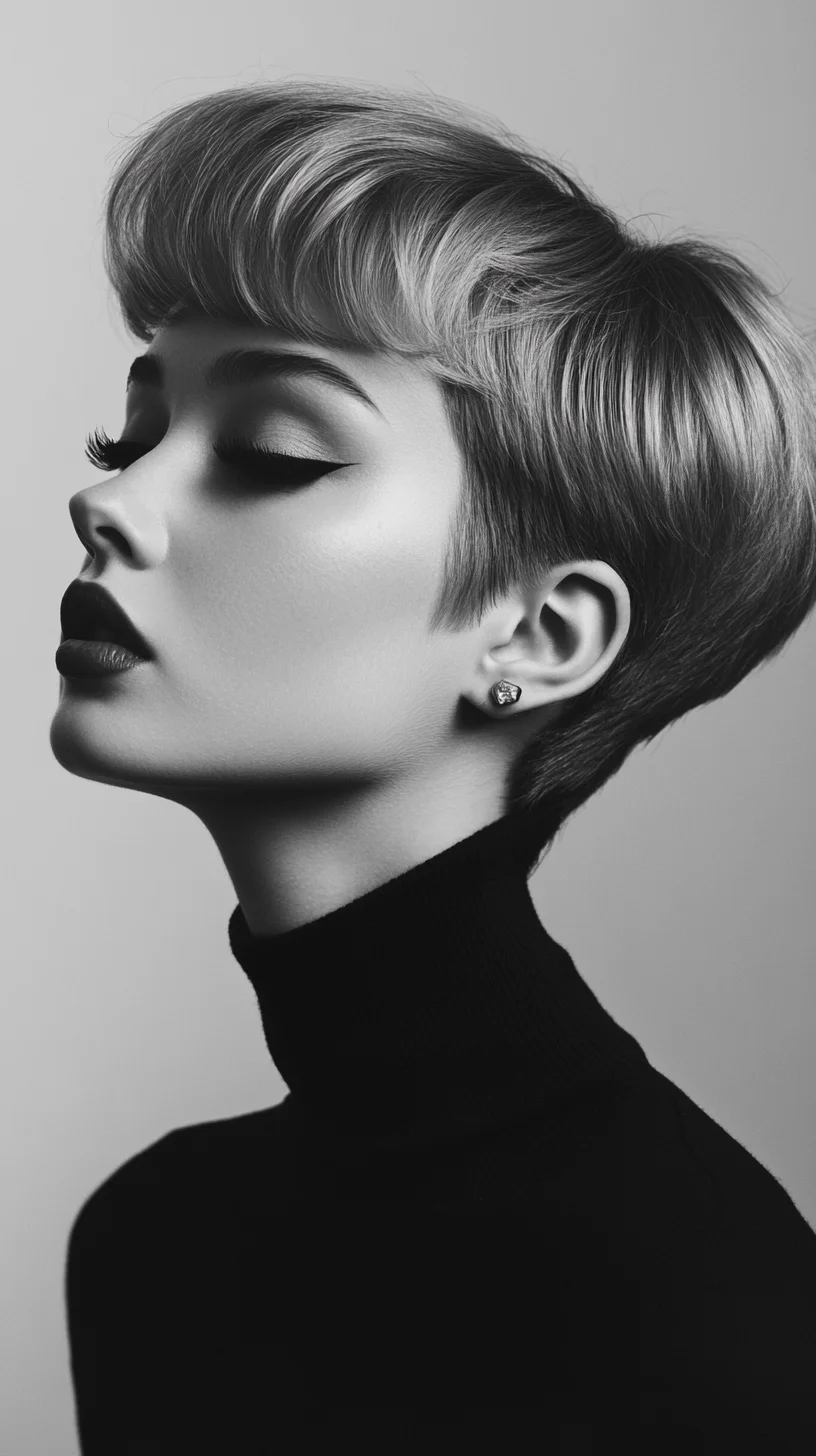 Chic and Sleek: The Modern Pixie Cut with Retro Flair