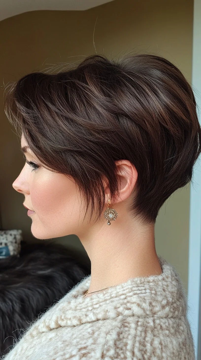 Chic and Voluminous Pixie Cut: Effortless Elegance for Any Occasion