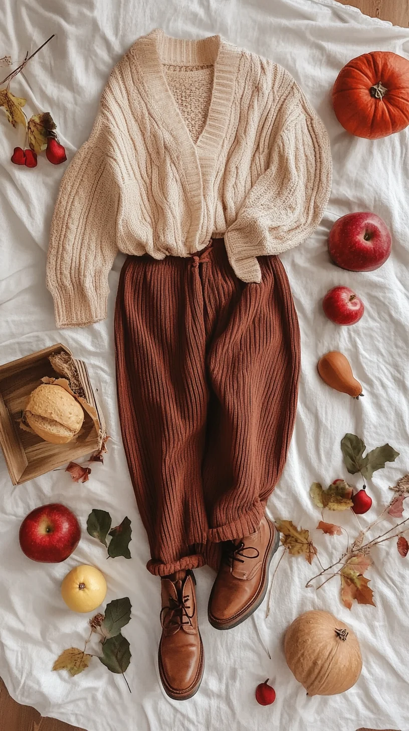 Cozy Autumn Vibes: Effortless Style with Chunky Knits and Relaxed Trousers