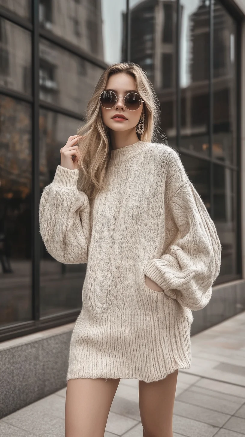 Cozy Chic: Elevate Your Wardrobe with This Effortless Knitted Sweater Dress