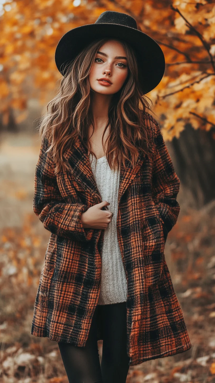 Cozy Chic: Embrace Autumn Vibes with Plaid Layers and Textured Knits