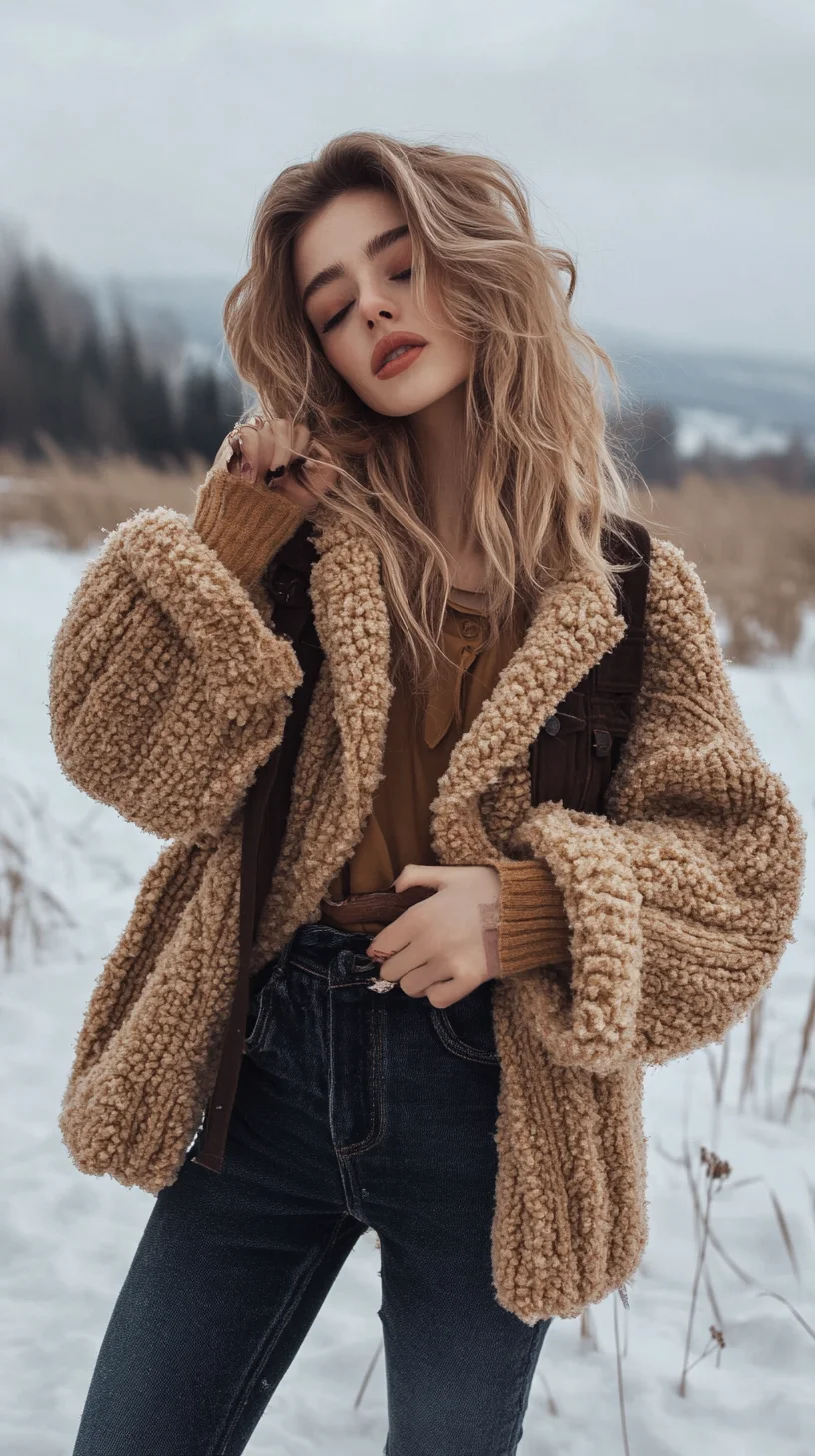 Cozy Chic: Embrace Winter Vibes with Textured Layers and Effortless Elegance